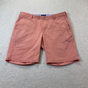 Peter Millar Crown‎ Crafted Salmon Pink  Surge Shorts 9" Golf Tailored Size 35